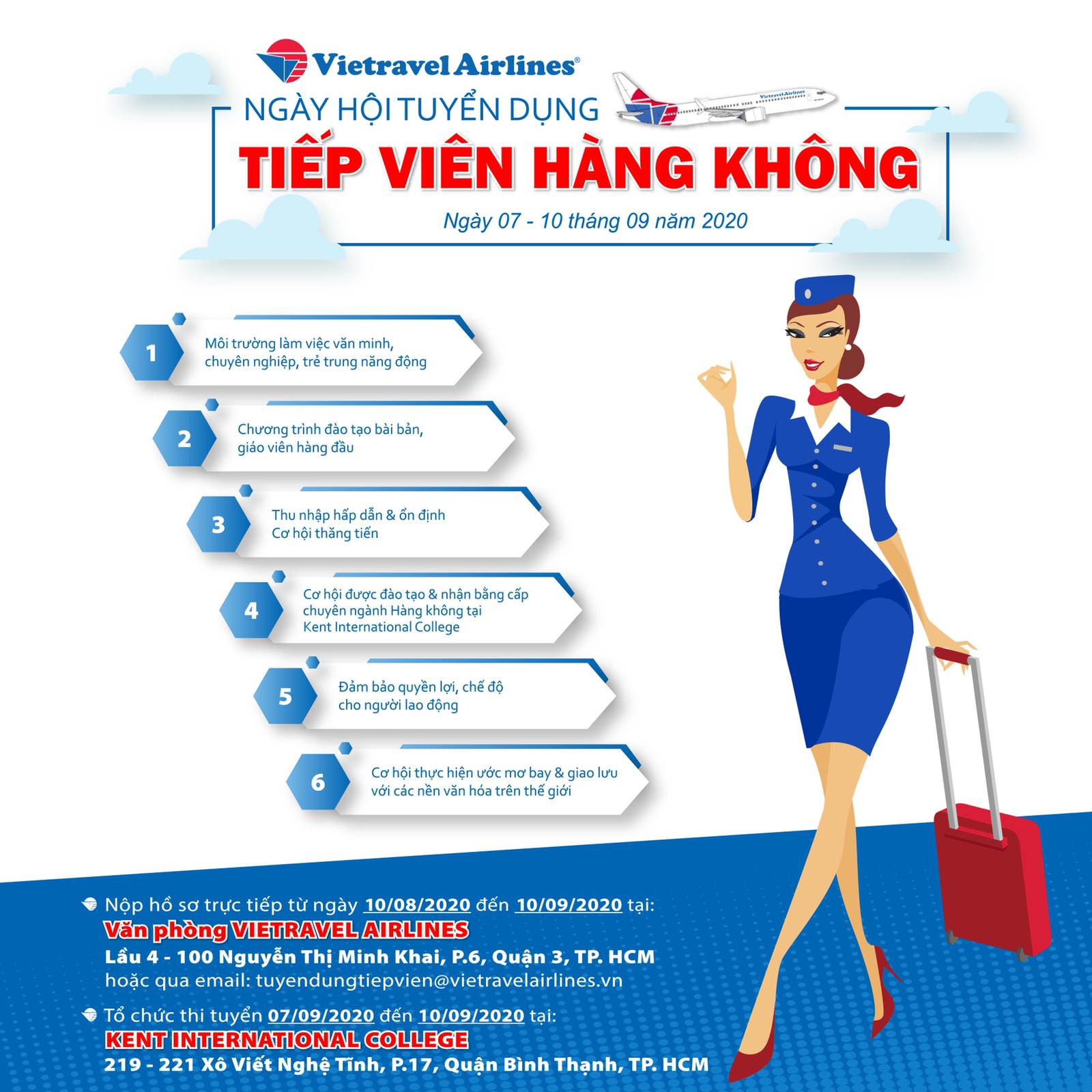 Cách trả lời phỏng vấn tiếp viên hàng không Vietravel Airlines