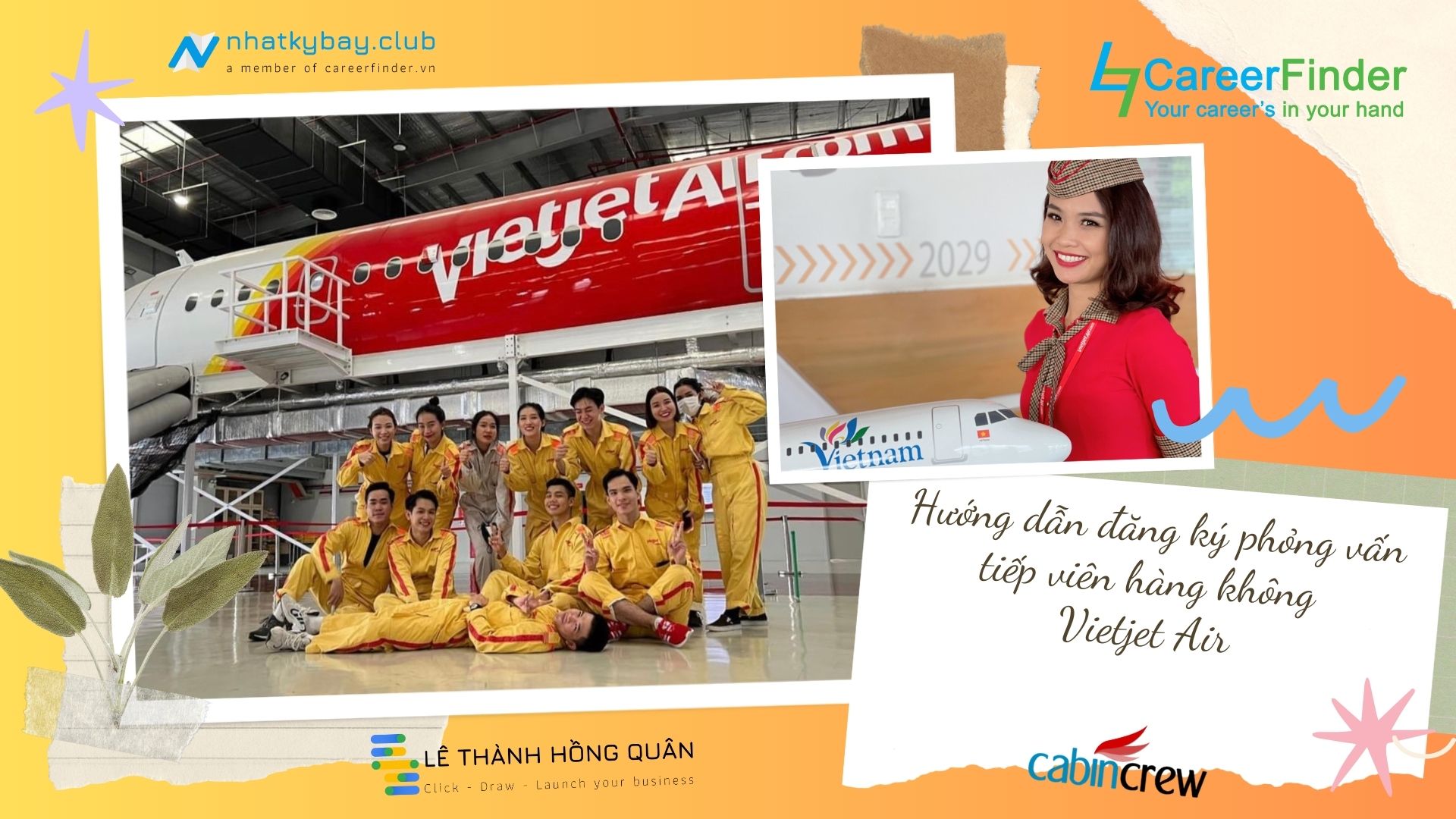 Hướng dẫn đăng ký phỏng vấn tiếp viên hàng không Vietjet Air